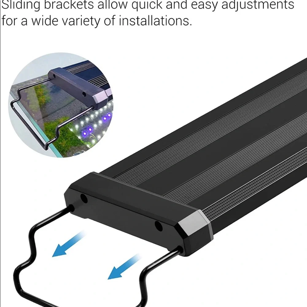 NICREW ClassicLED Aquarium Light, Fish Tank Light with Extendable Brackets,